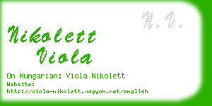 nikolett viola business card